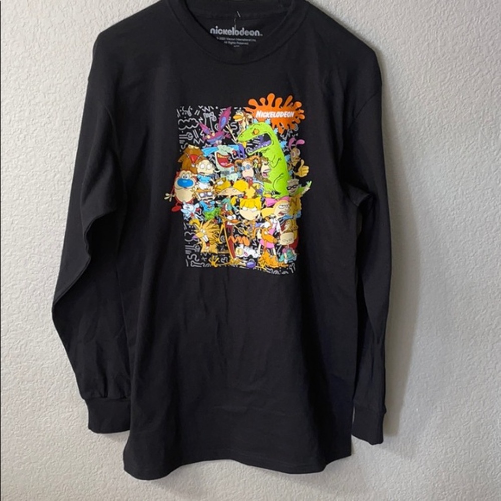 NEW Nickelodeon Mens Rugrats Black Long Sleeve T-Shirt Size M